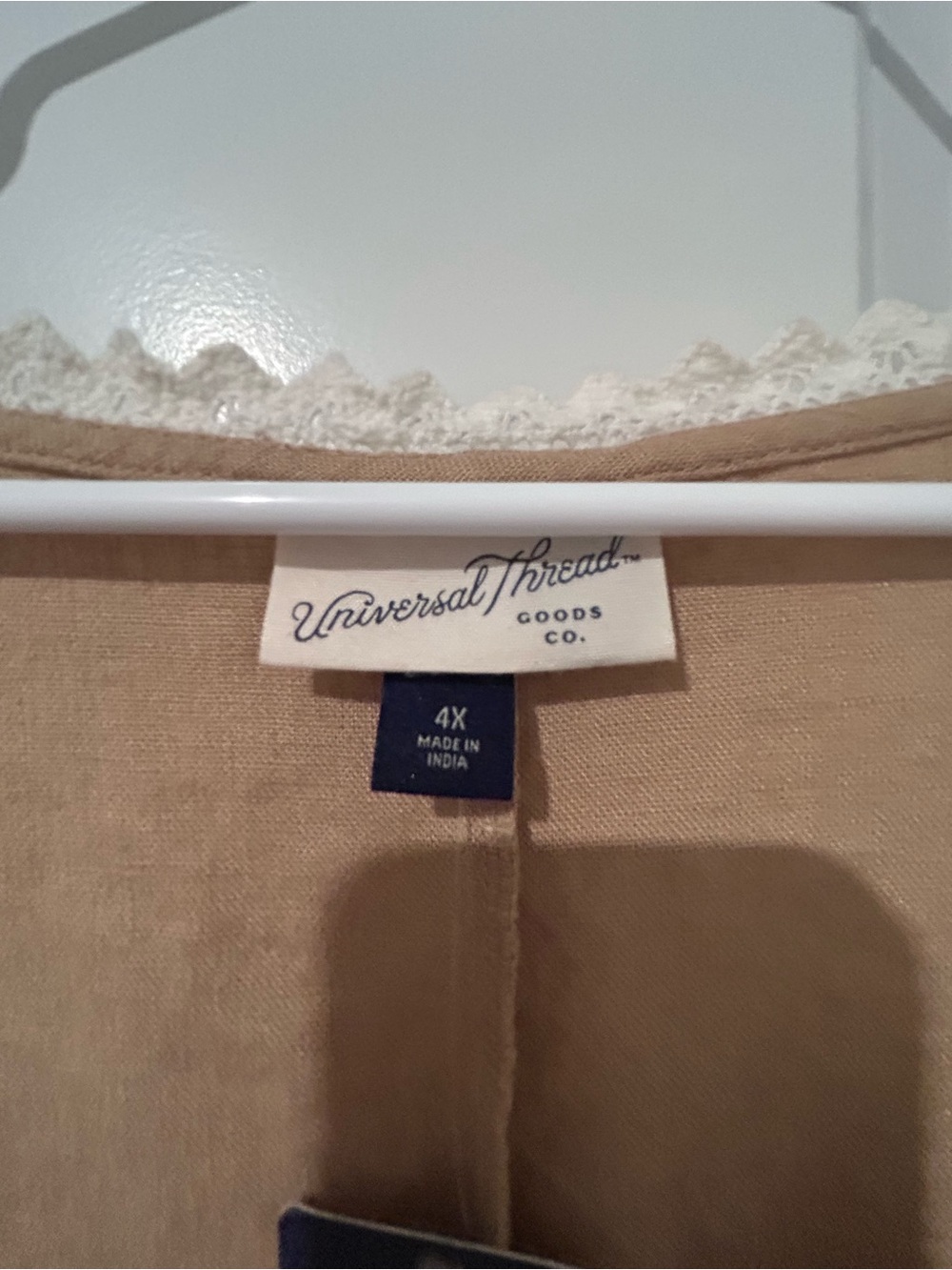 Universal Thread Tan Embroidered V-Neck Tunic - Picture 7 of 8